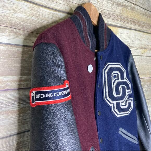 Opening Ceremony Varsity letterman’s Jacket Size XS wool/leather - Picture 5 of 11